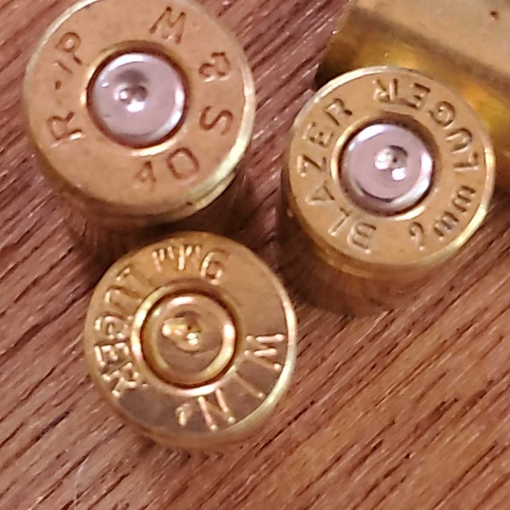 ARTS & CRAFTS Supplies empty 9mm brass ammo cases Jewelry Making - Picture 3 of 4